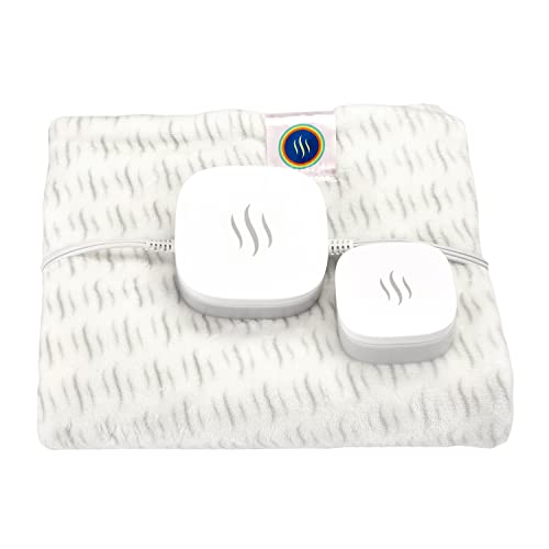 Hidden Heat Electric Couch Cushion Warmer by Spotwarm; Wireless RF Remote, Microplush Flannel Heated Seat, Single User Bed Warmer, Pet Bed Warmer - 17” by 20” - size: 17" by 20"