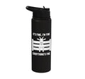 It's Fine I'm Fine Everything's Fine Goat Farm Mom Funny Kid Stainless Steel Insulated Water Bottle - color: Black