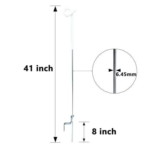 ARIFARO 30Pack Step in Fence Post 41 Inch Pig Tail Step-in Fence Post,Electric Fencing Post,Metal Garden Fencing for Pasture Boundary,Black - color: Black