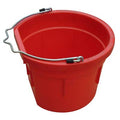8 Quart 2 Gallon Red Flat Back Farm/Ranch/Shop Utility Bucket Pail - Pack of (1)