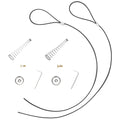 2 Sets Gate Latch Cable Pull String, Black Gate Latch Pull Cord with Gate Latch Spring Door Latch Opener Adjustable from 2-6 inch for Metal Wooden Fence Garden Backyard