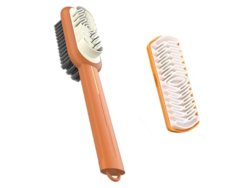 2 in 1 Scrub Suede Shoe Brush and Rubber Polish Eraser with Soft Plastic Bristles for Suede（Includes 1 Suede Shoe Brush）