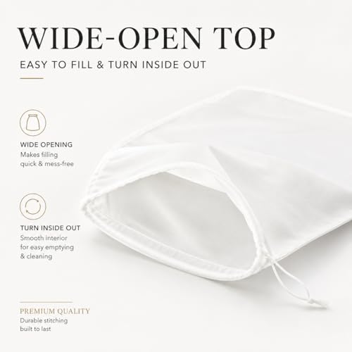 Juicer Bags for Cast Iron Juicer, 10 x 14 in, 200 Mesh, 10 Pack | Reusable Fine Nylon Mesh, For Juice Pressing, Nut Milk, Cold-Press Fruit, Cider, Citrus And Kitchen Straining