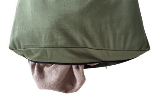 Door Hanging Laundry Hamper with Front Pocket, Army Green, 65 Liters | Clothes Hanging collector, with steel hooks,Clothes Laundry Storage Bag,Space-Saving - color: Army green, size: 65 Liters