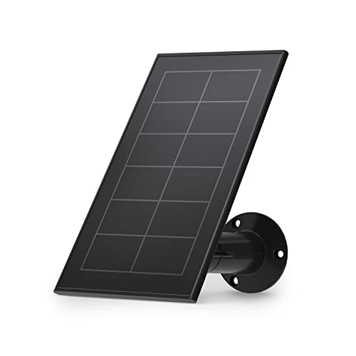 Arlo Solar Panel Charger (2021 Released) - Certified Accessory - Works with Arlo Pro 5S 2K, Pro 4, Pro 3, Floodlight, Ultra 2, and Ultra Cameras, Weather Resistant, Easy Install, Black - VMA5600B - color: Black