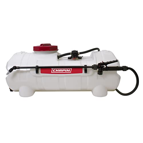 Chapin 97200E Made in the USA 15 Gallon ATV/UTV 12 Volt Mounted Spot Sprayer With 6 Inch Wide Mouth, High Performing 12 V Diaphragm Pump and Filtration System and 18 Inch Spray Wand, Translucent White - size: 15 Gallon