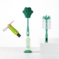 Silicone Baby Bottle Brush with Stand, Water Bottle Brush Cleaner Set | Cup Cleaning Brush, Multifunctional Cleaning Brush Set - color: Green 3