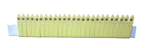 Zip Wing Bands Numbered - NOT Stamped Aluminum Chicken Pheasant Poultry Duck Wing Identification Tags (100, Yellow) - color: Yellow
