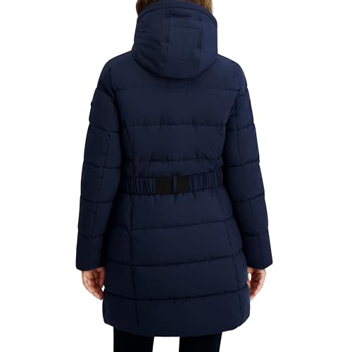 Nautica Women's Maxi Puffer - color: Navy Seas, size: Large