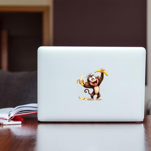 GLOBLELAND 18 Sheets Funny Monkey Transfer Sticker for Crafts 3.9x3.6 inch Cartoon Monkey Decal Stickers Cartoon Animals Rub on Transfers for Animal Lovers Cup Bottle Vase Glass Furniture Decor - style: Monkey