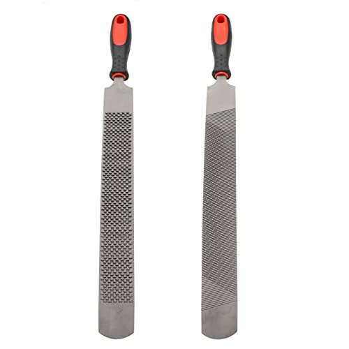 18 Inch Hoof Rasp, Horseshoe File with Rubber Handle, Carbon Steel Farrier File Tool, Suitable for Horse/Goat/Cow/Donkey/Animal Hooves, Strong