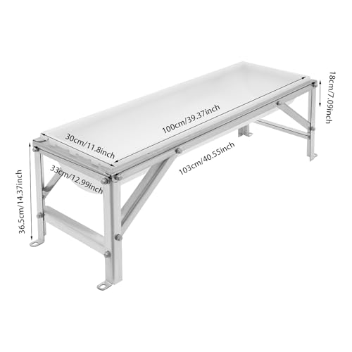 Livestock Feed Trough, 35L/9.25Gal Large Capacity Livestock Feeder with Triangular-Structure, Heavy Duty Metal Stand, Goat Water Trough for Sheep,Deer, Pigs, Horses, Cows, Lambs,Calves in Farm (White) - color: White