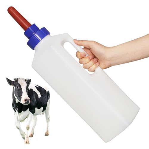 Calf Bottle 3.2 Quart Calf Milk Feeder Nursing Feeding Bottle with Hand Grip Handle Livestock Supplies