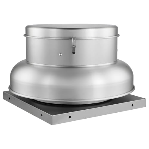 VEVOR Roof Exhaust Fan, 3000CFM & 3900CFM Adjustable Speed Control Attic Vent Fan with High-Power Motor, 24.8inch Fan Base Heavy-Duty Aluminum Alloy, Compact for Garage,Kitchen,Bathroom,Silver - size: 3000CFM & 3900CFM