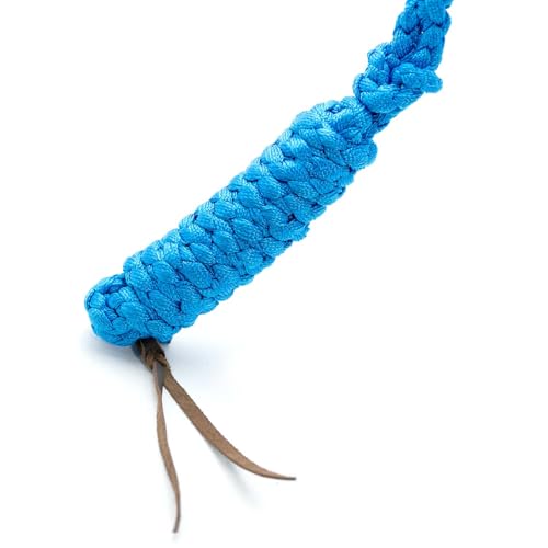 Jeffers Equine Braided Mule Tape Halter with 10' Detachable Lead Rope Set for Horses, 14 to 18 Hands - Stylish Design with Adjustable Poll Strap, Easy to Use Western Tack - Turquoise - color: Turquoise
