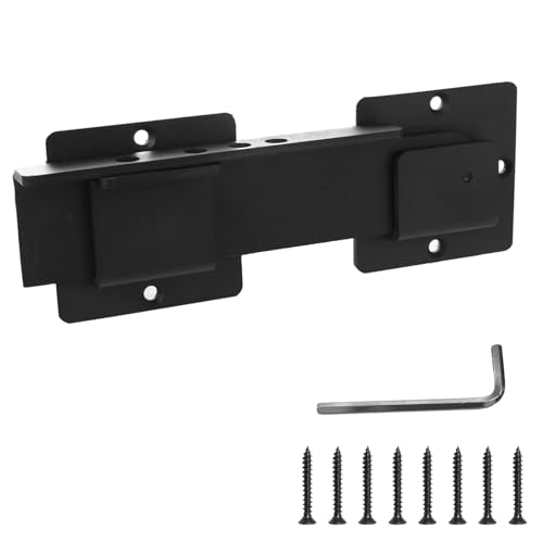 9 Inch Flip Gate Latch Lock with Padlock Hole, Heavy Duty Door Latch with 8 Screws and Hex Wrench for Barn Shed Yard Garage Outdoor Fence Lock