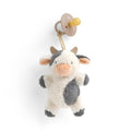 Itzy Ritzy Pacifier & Lovey Set - Natural Rubber Pacifier with Plush Cow | Natural Rubber Pacifier with Detachable Bear Lovey, Soft Cotton Fabric, Large Vent Holes, and Soothing Comfort for Babies - color: Cow