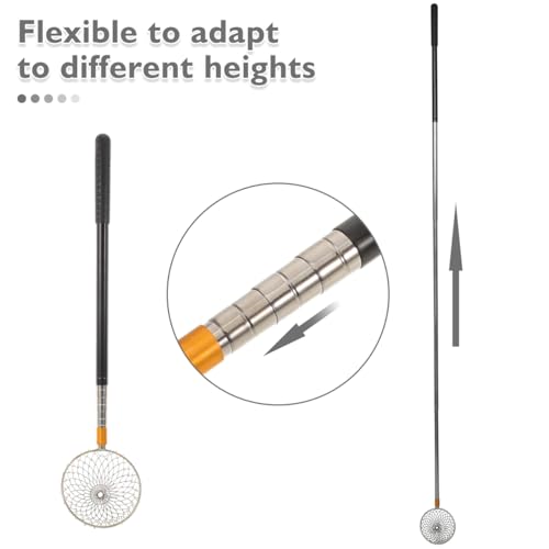 Egg Picker Tool with 15-58.5" Retractable Pole and Metal Wire Mesh Basket | Telescopic Retriever Grabber for Backyard Chicken Keeping, Nesting Box and Farm Use