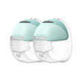 MomMed Wearable Breast Pump (Model S21) – Double Electric Hands-Free Breast Pump, Leak-Proof Design, 3 Modes (Stimulation, Expression, Auto) & 12 Vacuum Levels, Portable and Quiet, Green, 2 Pack - color: Blissful Green