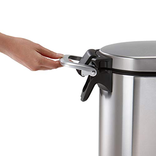 simplehuman Medium Pet Food Storage Container, Holds 25-29 lb / 11-13 kg of Dry Dog Food, Cat Food, or Bird Seed, Airtight Lock-Tight Lid with Magnetic Scoop, BPA-Free, Brushed Stainless Steel - color: Brushed Stainless Steel, size: Medium