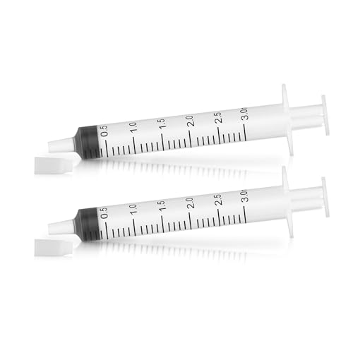 MaxiCare Oral Syringes with Cap 3ml – Disposable Liquid Dispenser Without Needle | Individually Wrapped Luer Slip Tip Dropper for Babies, Toddlers, Adults, and Pets (100 Pack) - size: 3 ml