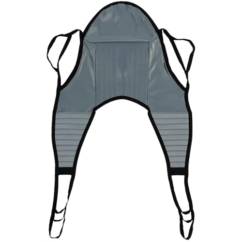 Patient Aid Padded U-Sling with Head Support for Hoyer Patient Lift Sling | Holds up to 450 lb | Soft Polyester Fabric | Head & Body Support | Lifting Straps for Safe Transfers of the Elderly Patients - size: Large