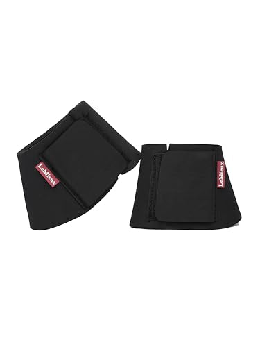 LeMieux Neoprene Over Reach Boots - Heavy Duty - Lightweight - Sold in Pairs - Black - Medium - size: ys/m