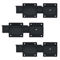 7" Flip Gate Latch Lock for Wooden Fence with Padlock Hole | Aluminum Alloy Adjustable Security Latch, Rustproof Hardware for Outdoor Barn Shed Door Yard - size: 3 Pack