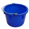 8 Quart Blue Poly Resin Farm/Ranch Utility Bucket Pail - Pack of (8)