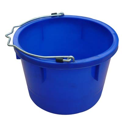 8 Quart Blue Poly Resin Farm/Ranch Utility Bucket Pail - Pack of (8)