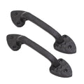 2-Pack 7 Inch Spear Barn Door Handle - Black Cast Iron Pull for Sliding Doors, Gates, Sheds, Fences, Closets - Indoor Outdoor Farmhouse Hardware - size: 7" - 2 Pack, style: Spear