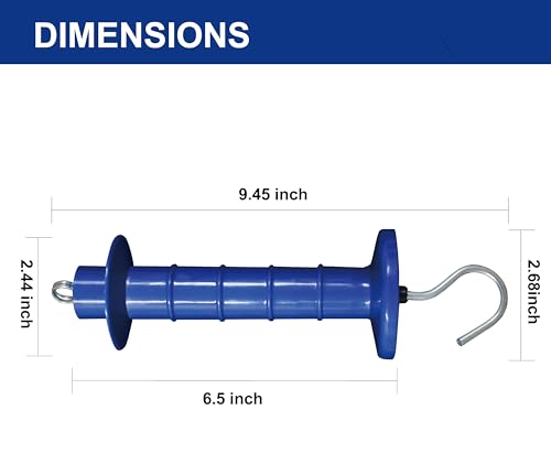 5 Pack Electric Fence Insulated Plastic gate Handle with Internal Spring and Double Ring end, Blue，for Electric Fence Gate Livestock Fence Agricultural Fencing and Pasture - style: PK5,Plastic Gate Handle,Blue