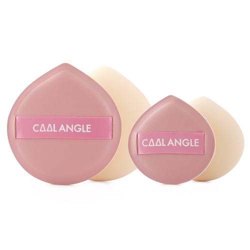 COOL-ANGLE Pink Makeup Sponges, Latex-Free Blender, 4 Pack (2 XL, 2 Med) | Liquid Foundation And Concealer Blender, For Powder And Cream Blush, Soft And Long-Lasting, Seamless Airbrushed Finish - color: A2: 2XLarge Pink+2Medium Pink