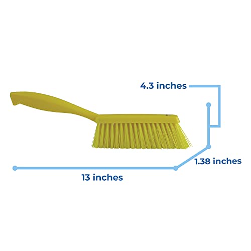 Vikan 45896 Brush,Hand,Medium,14",PP/PBT,Yellow - color: Yellow, size: 4589