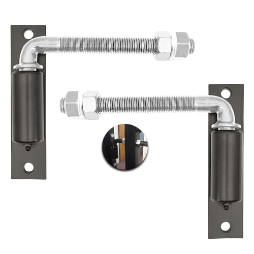 2 Pack J-Bolt Gate Hinge with Plate, Heavy Duty Welded Hinge for Doors Gates, Driveway Gates for Welding on Larger Iron or Steel Gates (Silver-A-5 Inches) - color: Silver-A-5 Inches