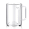 Dingion Judaica Hand Washing Cup for Netilat Yadayim | Clear Acrylic Judaica Hand Washing Cup Stable Dual Clear Handles 5 Inch Netilat Yadayim Cup Traditional Jewish Ritual Kohanim - color: Clear, White Handle