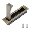 Flush Mount Door Pull 2Pcs 304 Stainless Steel Recessed Door Handle Hardware Brushed Pocket Hidden Edge Pull for Closet Pocket(Antique Bronze) - color: Antique Bronze-1pc-A