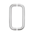 BRIXWELL Straight Back-to-Back Pull Handle Aluminum Material, Brushed Stainless Steel Finish, 9" Total Length, 8" Center-to-Center, 1" Diameter, 3-1/4" Projection - color: Brushed Stainless Steel, size: 9 Inch