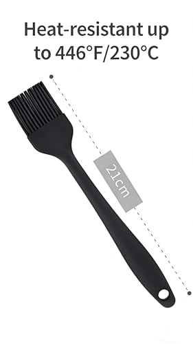 Silicone Basting Brush Set, Heat Resistant 446°F, 3-Pack | Silicone, BPA-free, steel core, non-stick, dishwasher safe, 446°F, for BBQ, baking, sauces, butter, even coating