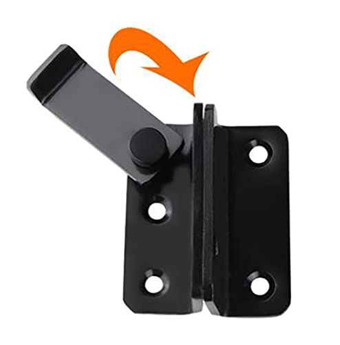 2 Sets Flip Latch 3-mm Thickened Heavy Duty Hasp Safety Door Lock Gate Latches for Double Door Window Barn Closet Drawer Cabinet Garage,Stainless Steel Brushed Nickel (Left Loker) - color: Black-Light Locker-Small