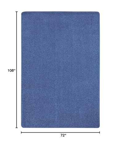 Joy Carpets Just Kidding Solid Color Area Rugs, Cobalt Blue, 6' x 9' - size: 6' x 9' (Rectangular)