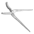 Hoof Clincher 12 Inch Alligator Jaw Horse Farrier Tools | Chrome vanadium steel horseshoe nail clincher for turning down nail ends; 12 inch farrier pliers for shoeing and hoof care - style: Alligator Jaw