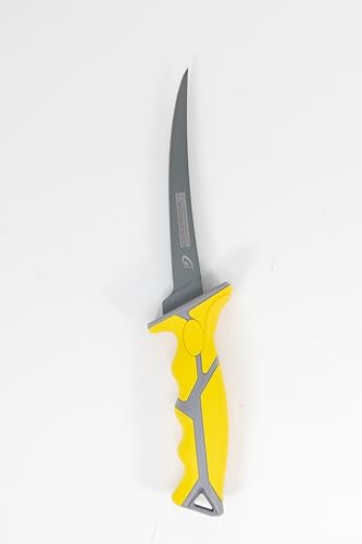 danco 7-Inch Karl Flex Fillet Knife with Swedish Steel Blade and Sheath | 7-Inch Karl Flex Fillet Knife, Swedish Stainless Steel Blade, Non-Stick Coating, TPR Grip, Finger Guards, Fresh/Saltwater - size: 7"