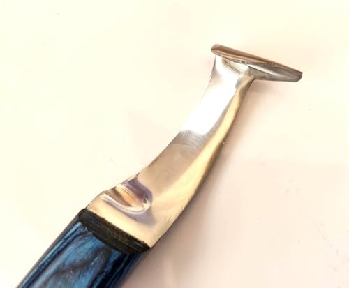 Super Sharp Hoof Knife with Wooden Handle, Horse Shoe Hoofing Made Easy with Hoof Trimming Knife with Special Blue Colored Wooden Handle