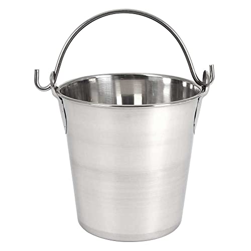 Lindy's 2-Quart Stainless Steel Bucket, Durable Seamless Bucket for Many Home Tasks, Carry Water or Milk, Fill with Food, Use as a Flower Pot, Cleaning Bucket, Table Centerpiece and Much More - size: 2 quarts