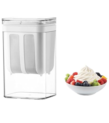 1800MLGreek Yogurt Maker - Ultra Fine Yogurt Strainer ，Reusable Rice Tea Juicing Food Sieve Strainer(L) - size: L