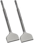 Firecore 2pcs 3" SDS Plus Bent Chisel Bit for SDS Plus Rotary Hammer Drill | SDS Plus Tile Removal Chisel Tool, Alloy Steel Flat Shovel Bit for Ceramic Tile Cement Thinset Mortar Vinyl Removal -FS18310 - size: 2Pcs