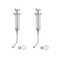 2Pcs Clear Reusable Goats Syringe Pet Feed Water Filler with 2 Drench Nozzle, Adjustable Dosage Drench Gun Syringe for Bird, Cattle, Sheep, Goats, Horse, Pig, Dog Feeding Supplies (50ML) - size: 50ML