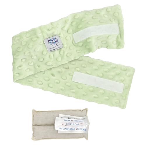 Colic and Gas Relief for Babies and Infants- Heated Belly Wrap for Newborns - Aromatherapy Wrap for Upset Tummy and Constipation - color: Honeydew Green
