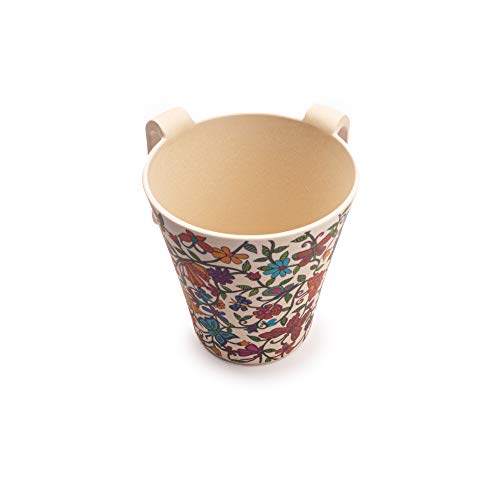 EMANUEL Yair Bamboo Hand Washing Cup for Netilat Yadayim Traditional Jewish Judaica (Butterflies NYO-12) - style: Butterflies NYO-12